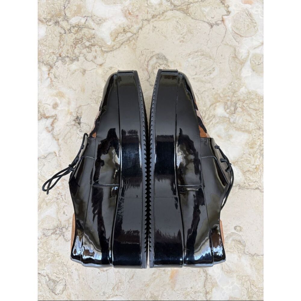 Högl Patent Leather & Leopard Pony Hair Platform Oxfords – EU 41 / UK 8 - Picture 9 of 14